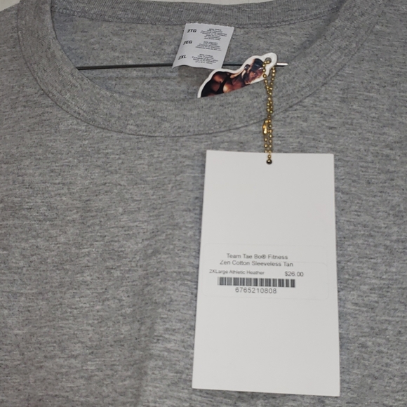 Heather Team Tae Bo Fitness Zen Sleeveless Tank - Picture 3 of 5